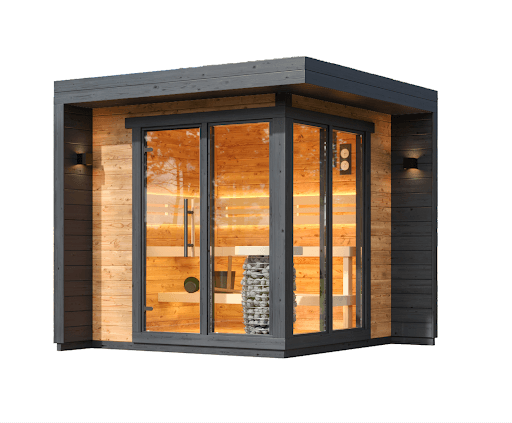 Shym Saunas’ Outdoor Sauna Thermo Treated Spruce PATIO S (4 – 8 Person) EURO
