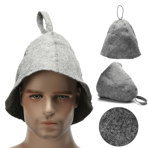 what are sauna hats traditionally made of wool felt sauna hat