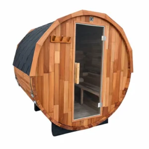 Outdoor/Indoor Western Red Cedar Barrel Sauna 2 - 4 Person