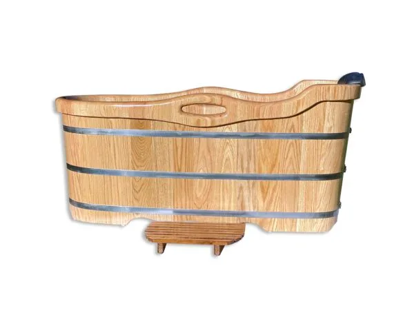 American Red Oak or Thailand Rubberwood Wooden Bath