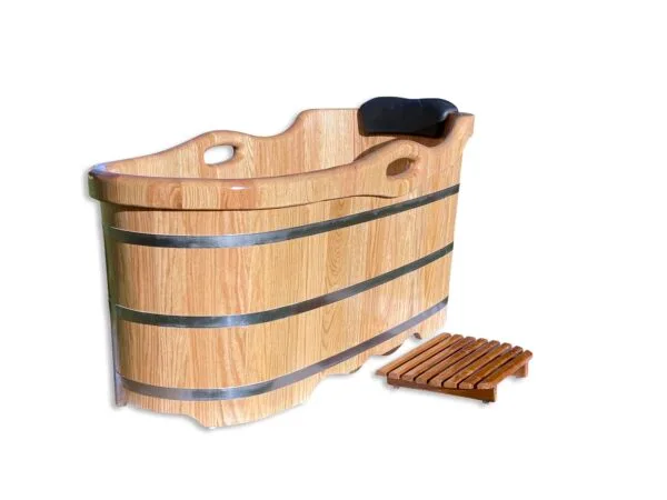 American Red Oak or Thailand Rubberwood Wooden Bath