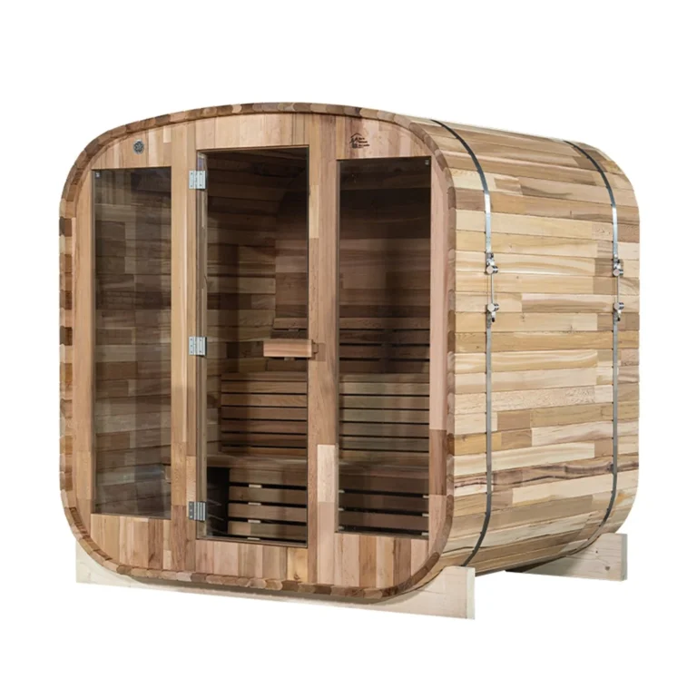 Indoor Western Red Cedar Square Barrel Sauna 4-8 Person