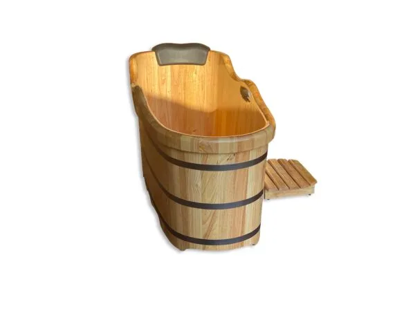 American Red Oak or Thailand Rubberwood Wooden Bath