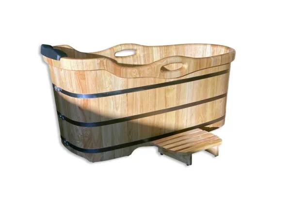 American Red Oak or Thailand Rubberwood Wooden Bath
