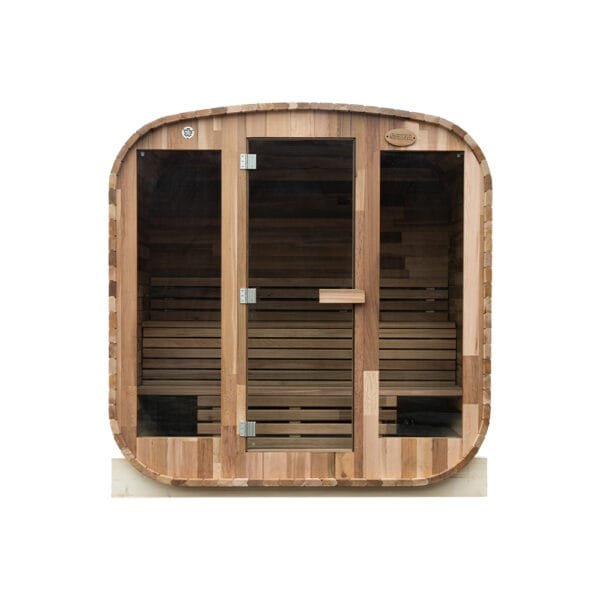 Outdoor/Indoor Western Red Cedar Square Barrel Sauna 4-8 Person - Image 5