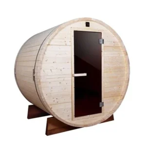 Outdoor/Indoor White Spruce Barrel Sauna 2 - 4 Person