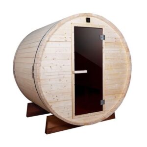 white spruce barrel sauna