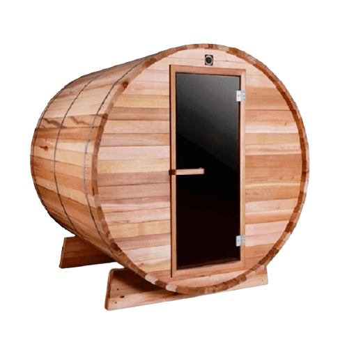 Outdoor/Indoor Western Red Cedar Barrel Sauna 2 - 4 Person