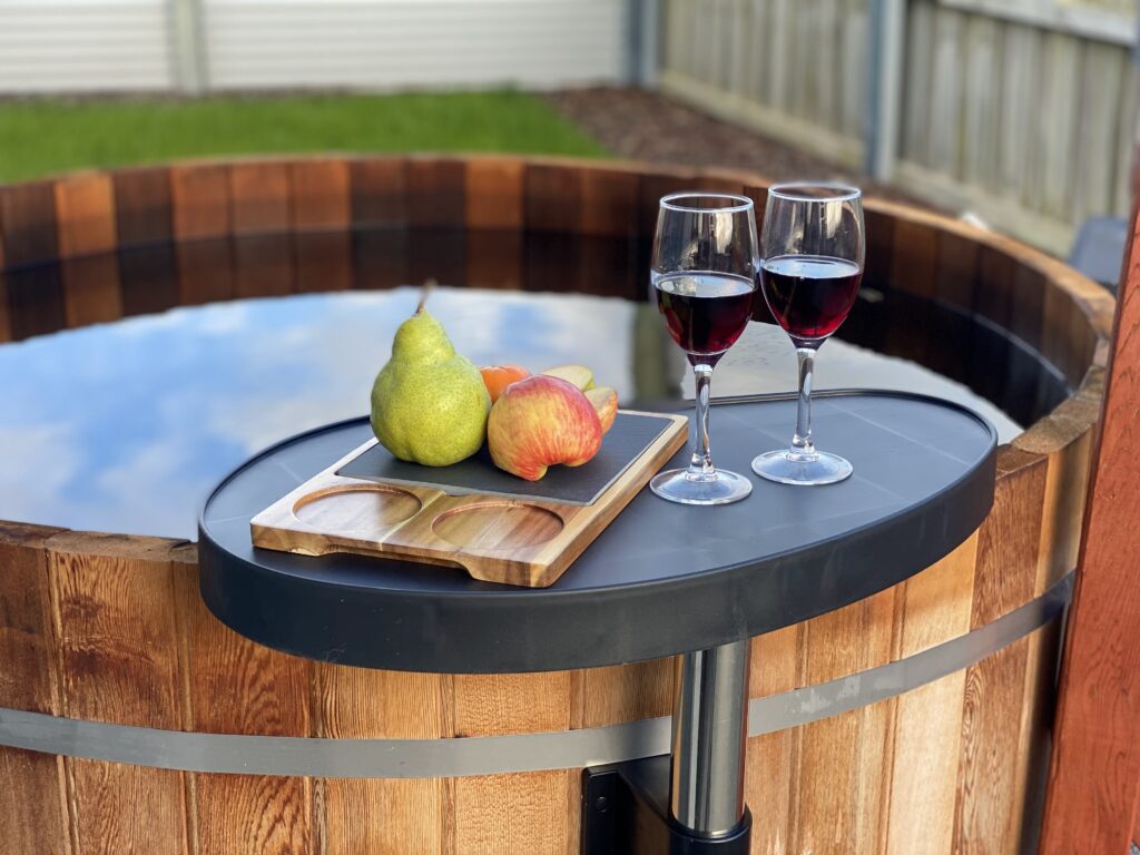 deluxe hot tub tray table to hold food and drinks