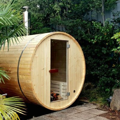 spruce barrel sauna