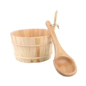 Spruce Bucket + Ladle Set for Sauna Banya