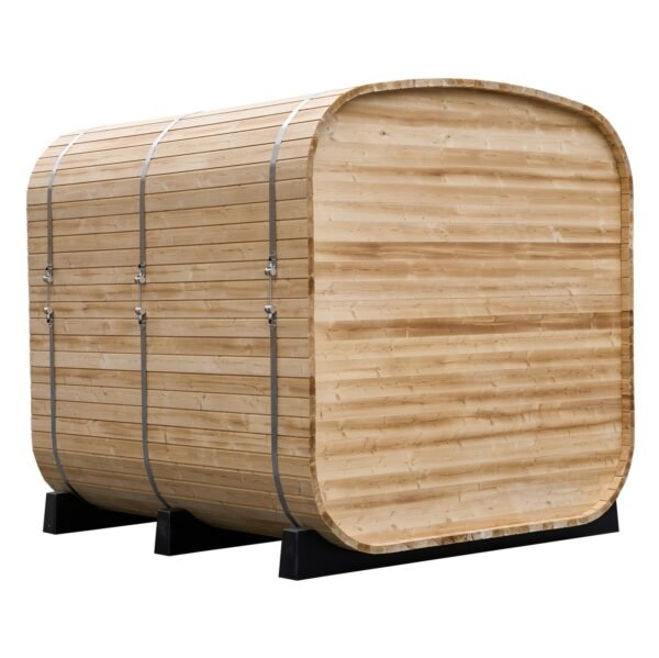 Outdoor/Indoor Carbonised Spruce Square Barrel Sauna 4-8 Person - Image 13