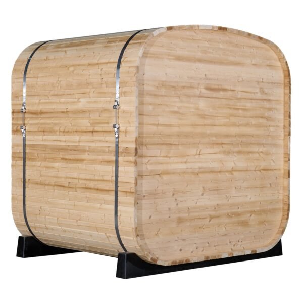 Outdoor/Indoor Carbonised Spruce Square Barrel Sauna 4-8 Person - Image 6
