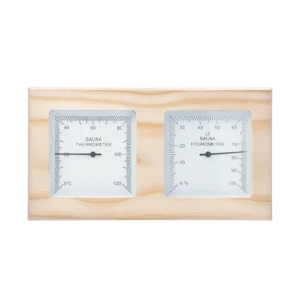 Sauna Thermometer and Hygrometer 2 in 1 square dual display