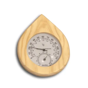 Sauna Thermometer and Hygrometer 2 in 1 single display round