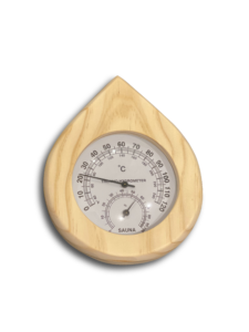 Sauna Thermometer and Hygrometer 2 in 1 single display round