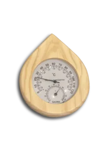 Sauna Thermometer and Hygrometer 2 in 1 single display round