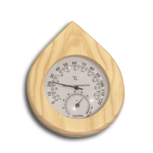 Sauna Thermometer and Hygrometer 2 in 1 single display round