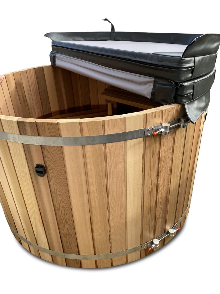 Outdoor Cedar Wood Fired Hot Tub Complete Kit Shym Saunas