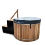Outdoor Cedar Hot Tub With Electric Heater, Pump, Filtration System and Cover