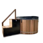 Outdoor Cedar Hot Tub With Electric Heater, Pump, Filtration System and Cover