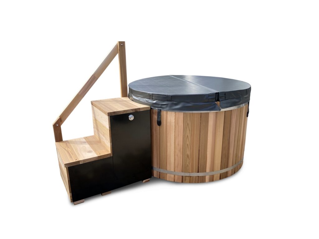 Outdoor Cedar Wood Fired Hot Tub Complete Kit Shym Saunas