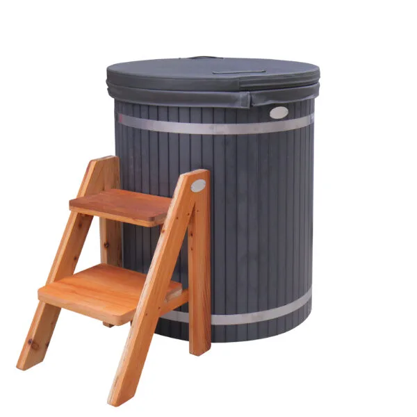 Barrel Cold Plunge Tub 400 L with Cover