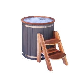 Barrel Cold Plunge Tub 400 L with Cover