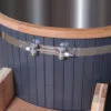 wood barrel hot tub