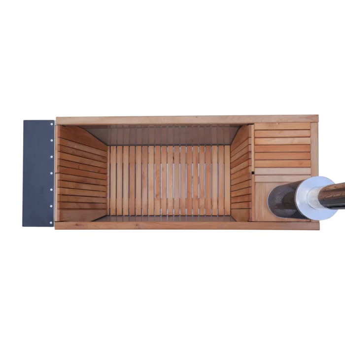 Cube 1-2 person Stainless steel Hot Tub lined with premium American Alder with Cover - Image 6