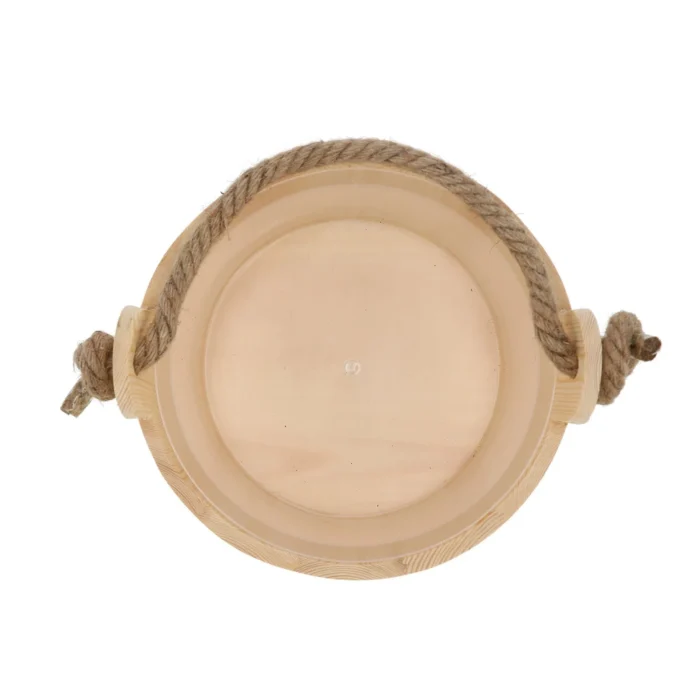 Spruce Bucket + Ladle on Rope Set for Sauna Banya - Image 9