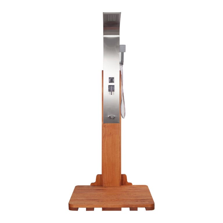Hardwood Timber Outdoor Shower Column