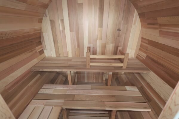 Outdoor/Indoor Spruce or Cedar Barrel Sauna UNITY (3 - 5 Person) - Image 14