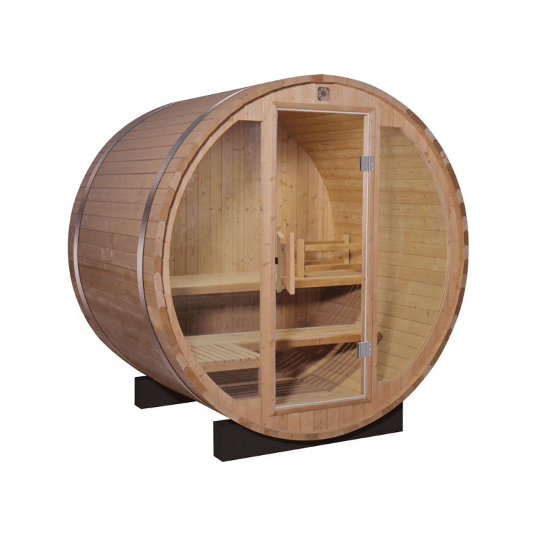 Outdoor/Indoor Spruce or Cedar Barrel Sauna UNITY (3 - 5 Person)