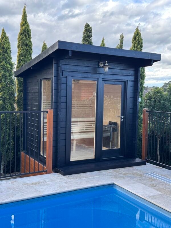 Outdoor Spruce Log Sauna CUBE (4 - 10 Person) MADE IN EUROPE - Image 12