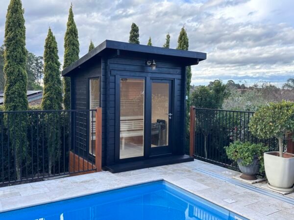 Outdoor Spruce Log Sauna CUBE (4 - 10 Person) MADE IN EUROPE - Image 13