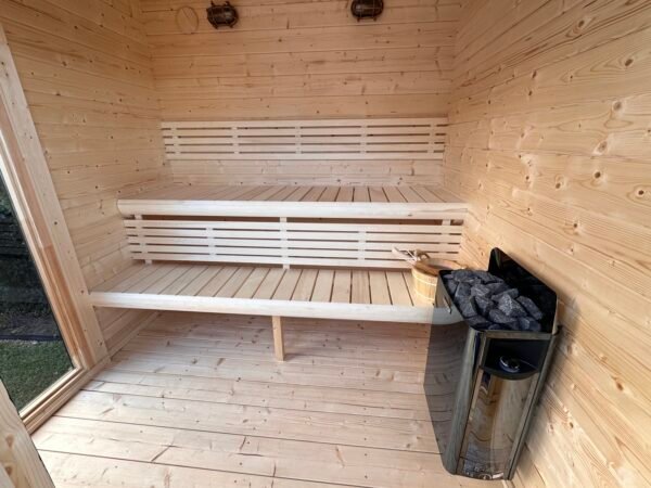 Outdoor Spruce Log Sauna CUBE (4 - 10 Person) MADE IN EUROPE - Image 15