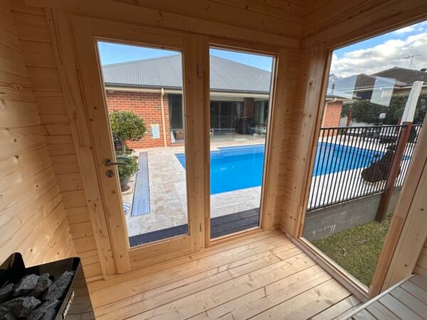 Outdoor Spruce Log Sauna CUBE (4 - 10 Person) MADE IN EUROPE - Image 14
