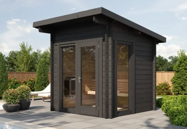 Outdoor Spruce Log Sauna CUBE (4 - 10 Person) MADE IN EUROPE - Image 2