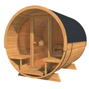 Outdoor Thermo Spruce Barrel Sauna SUMMIT (4 - 6 Person) MADE IN EUROPE