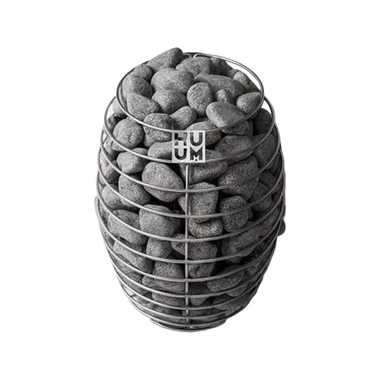 HUUM Drop electric sauna heater with stainless steel cage and sauna stones