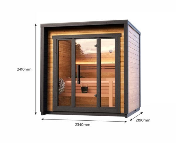 Outdoor Sauna Thermo Treated Spruce PATIO XS (4 - 7 Person) MADE IN EUROPE - Image 6