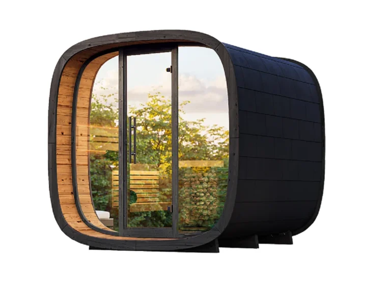 Outdoor Sauna Thermo Treated Spruce SERENITY ROUND CUBE MINI (3 - 5 Person) MADE IN EUROPE