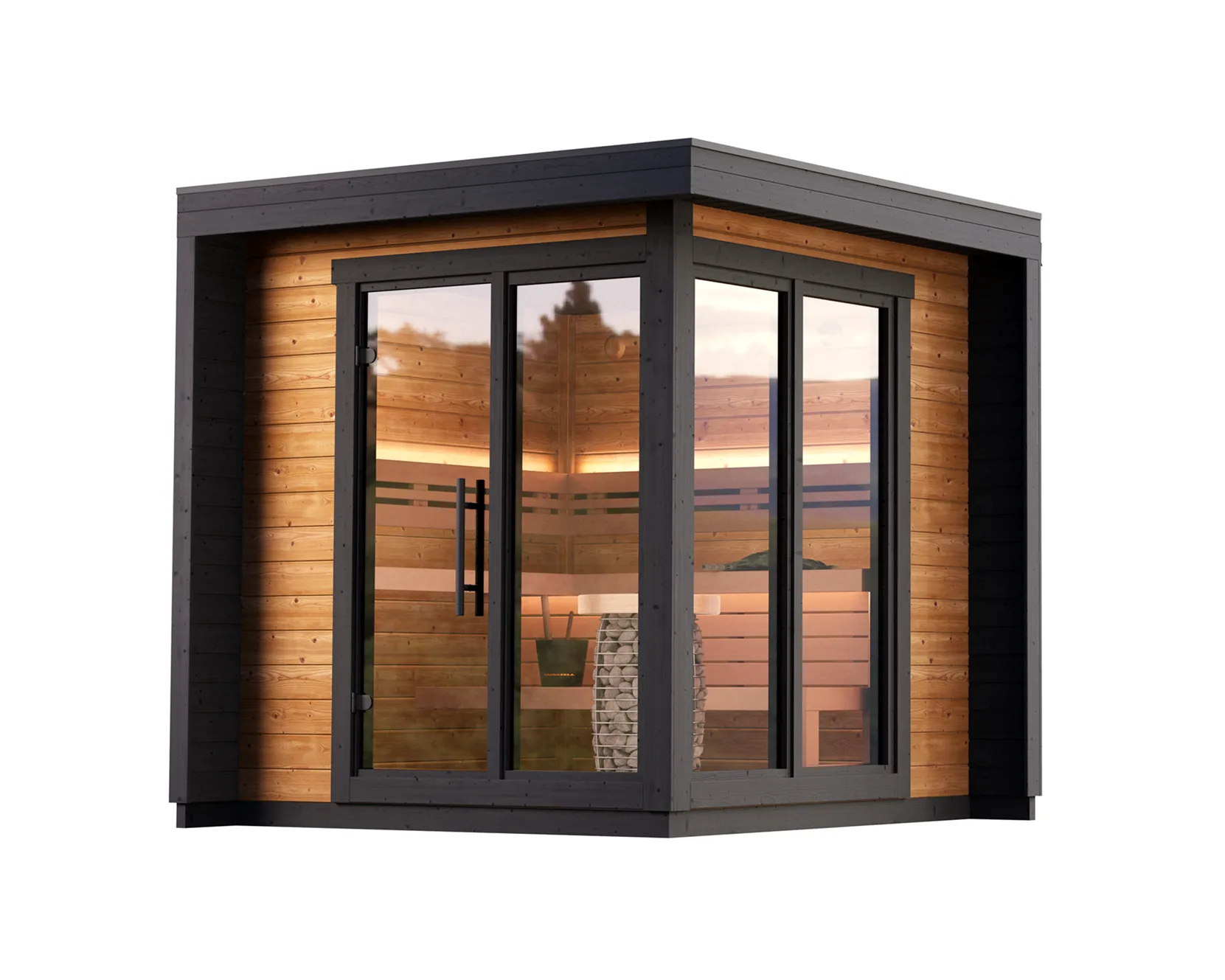 Outdoor Sauna Thermo Treated Spruce PATIO S (4 - 8 Person) MADE IN EUROPE