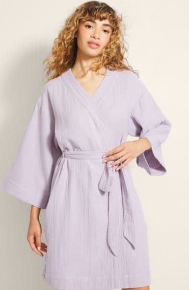 textured cotton robe