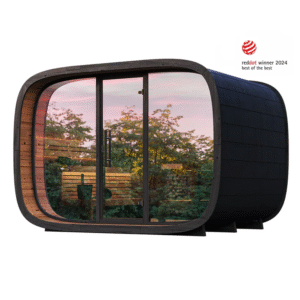 Outdoor Sauna Thermo Treated Spruce SERENITY ROUND CUBE SINGLE (3 - 10 Person) MADE IN EUROPE