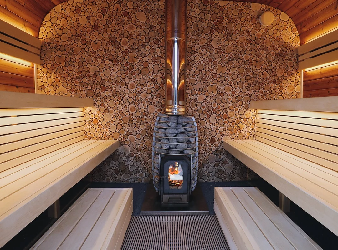 Leil® SERENITY ROUND CUBE SINGLE (3 - 10 Person) MADE IN EUROPE Outdoor Sauna Termowood - Image 14