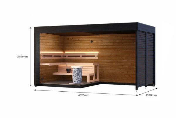 Outdoor Sauna Thermo Treated Spruce PATIO S Plus (4 - 8 Person) EURO - Image 6