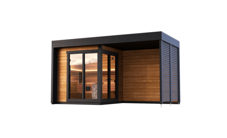 Outdoor Sauna Thermo Treated Spruce PATIO S Plus (4 - 8 Person) MADE IN EUROPE