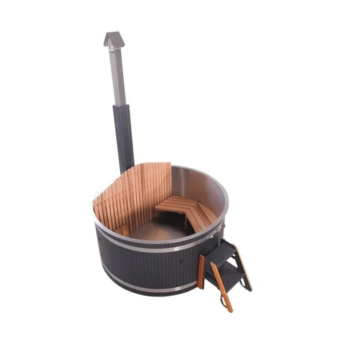 Roundabout 2 - 6 person Stainless steel Hot Tub lined with premium Western Red Cedar - Image 8